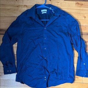 Calvin Klein Men's Deep Blue Casual Shirt
